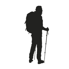 Wall Mural - hiking silhouette