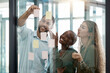 © Anela Ramba/peopleimages.com - Diversity, collaboration and team in a business brainstorming strategy for planning and sticky notes. Creative people sharing ideas, plan and schedule work tasks in teamwork and delegation at office.
