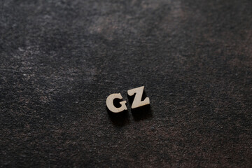 the initials of the letter gz. g and z.