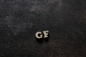 Wall Mural - the initials of the letter gf. g and f.