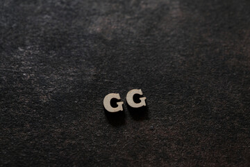 Wall Mural - the initials of the letter gg. g and g. double g.