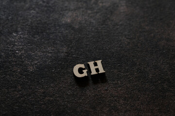 Wall Mural - the initials of the letter gh. g and h.