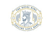 Vintage Royal King Crown Badge Emblem Label Logo Design Vector