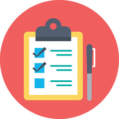 Sticker - Checklist Vector Icon