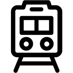 Canvas Print - Train Vector Icon