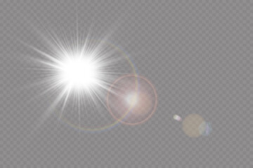 Wall Mural - vector. sunlight. special lens flare effect. light effect.bright sun.