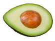 1 Avocado und Hintergrund transparent