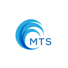 Wall Mural - MTS letter logo. MTS blue image on white background. MTS Monogram logo design for entrepreneur and business. MTS best icon.
