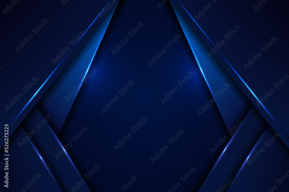 Abstract Modern 3D Geometric Glowing Blue Premium Background