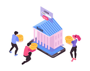 Wall Mural - Online Banking Icon