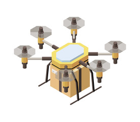 Sticker - Isometric Delivery Drone