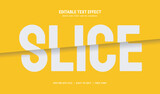 Fototapeta Panele - Slice editable text effect modern style