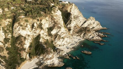 Wall Mural - Cliff of Calabria land near the mediterranean sea in Italy