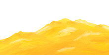 Butter Yellow Creamy Whipped Wave Banner Background Hand Painting Illustration
