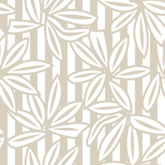 Sticker - Floral Striped Seamless Pattern Design