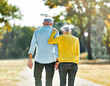 © Lumos sp - woman man outdoor senior couple retirement together walking love holding hands support old nature wife happiness mature elderly