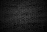 Fototapeta Desenie - Black brick wall backgrounds, brick room, interior texture, wall background.