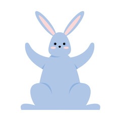 Poster - cute rabbit celebrating