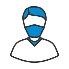 Sticker - Medical Face Mask Icon