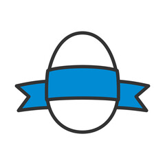 Sticker - Easter Egg With Ribbon Icon