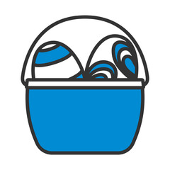 Poster - Easter Basket With Eggs Icon