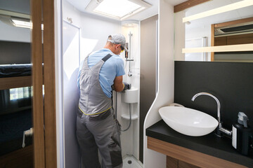 Sticker - Handyman Fixing Motorhome Shower