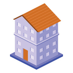 Sticker - isometric building front