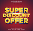 © Bright Design - Super Discount Offer 3D Text Effect Editable Vector Text