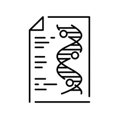 Wall Mural - Genetic diagnosis olor line icon. Medical test. Pictogram for web page, mobile app, promo.