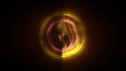 Wall Mural - Abstract background 3D animation shiny futuristic object made of geometric elements transforms and rotates in space loop. Great for scientific, technological, industrial, futuristic, luxury, sci-fi il