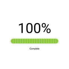 Loading bar progress icons, load sign green vector illustration. System software update and upgrade concept.