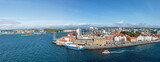 Fototapeta Mapy - Stavanger view from harbor in Rogaland in Norway (Norwegen, Norge or Noreg)