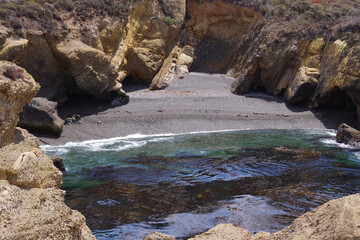 Wall Mural - Rocky California pacific ocean coast at Point Lobos in Summer