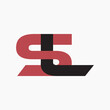letter sl logo design vector for business company branding