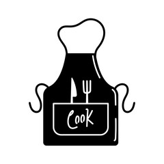 Canvas Print - apron with cutleries