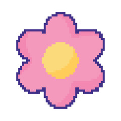 Canvas Print - flower pixel art