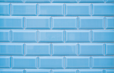  Decorative blue ceramic brick tiles wall pattern