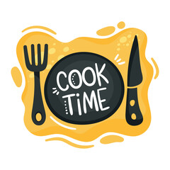 Poster - cook time lettering in dish