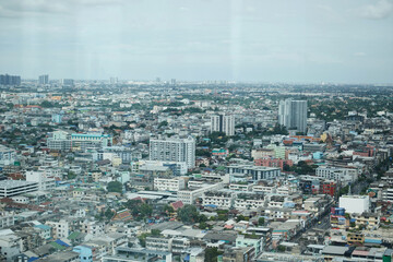 High angle view of the city