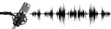 Fototapeta  - Studio microphone for recording podcasts isolated