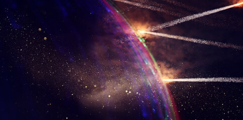 Wall Mural - Abstract image of star light and universe