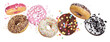 Donuts with sprinkles flying