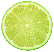 Green Lime With Cut In Half