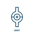 © Farahim - joint icon from geometric figure collection. Thin linear joint, medical, body outline icon isolated on white background. Line vector joint sign, symbol for web and mobile