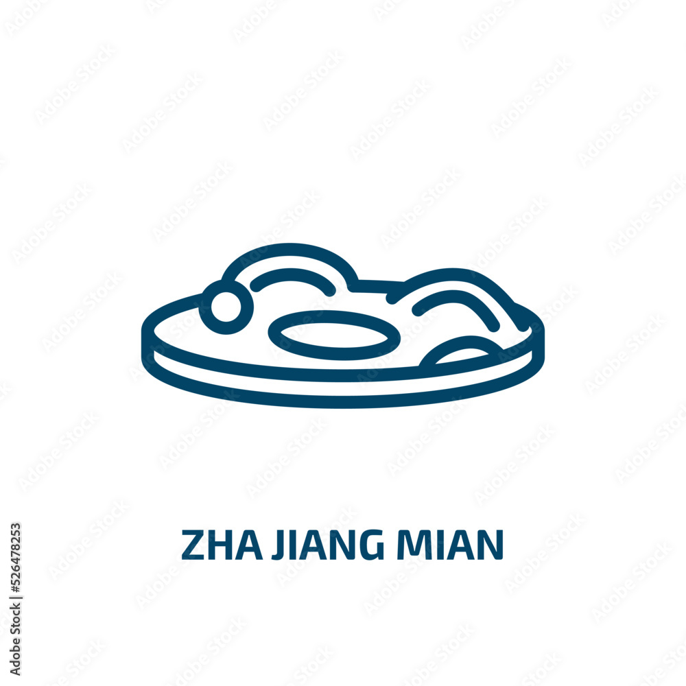 Image vectorielle Stock zha jiang mian icon from food collection. Thin ...