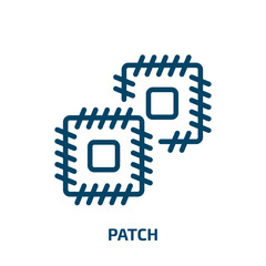 patch icon from sew collection. thin linear patch, sticker, medical outline icon isolated on white b