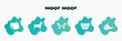 woof woof filled icons set. flat icons such as big dog, butterfly wings, koala head, big whale, border collie dog head icon collection. can be used web and mobile.