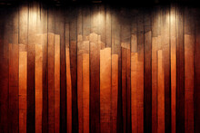The Wooden Backdrop, 3D Illustration.