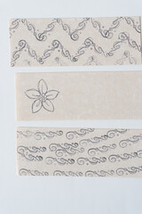 Canvas Print - paper with decorative pattern (beige)