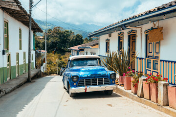 Sticker - views of salento, which is one of the colombian coffee region town